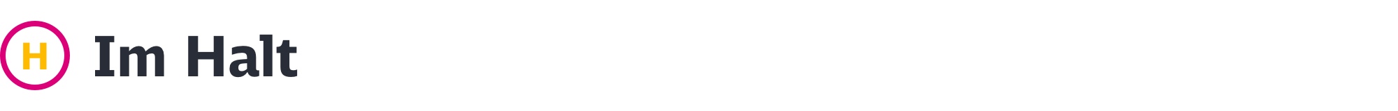 Überschrift Im Halt